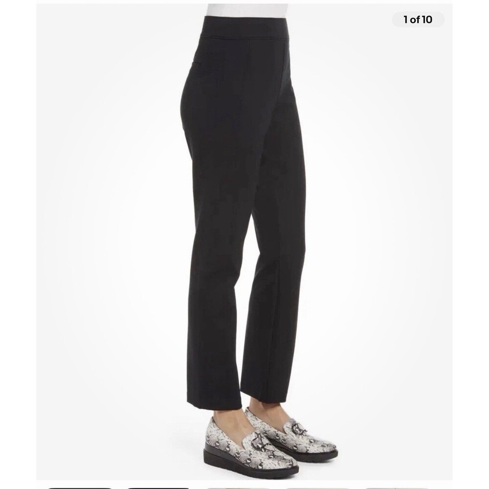 SPANX High Waist Straight Leg Ponte Pants Women’s Size L Petite 20254Q -Black